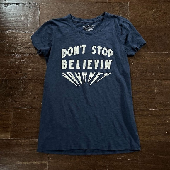 Lucky Brand- Vintage Journey Blue XS tee-NWOT - Picture 6 of 6